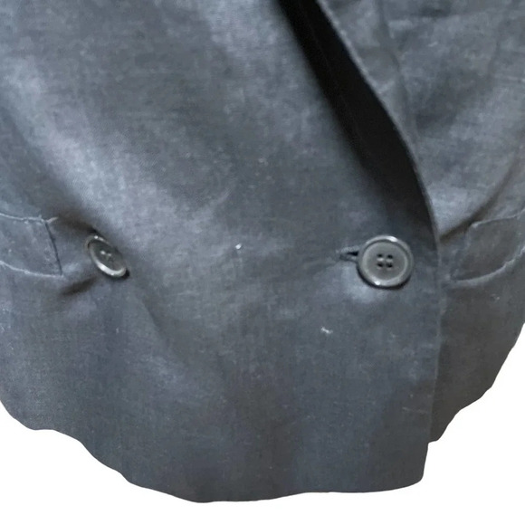 MaxMara Black Double Breasted Linen Blazer Size US 6 - Picture 4 of 12